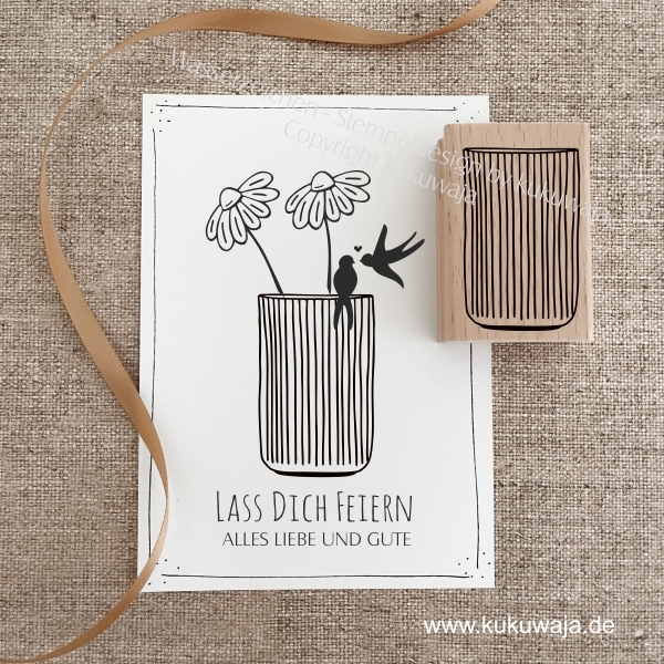 XL Stempel Vase länglich_